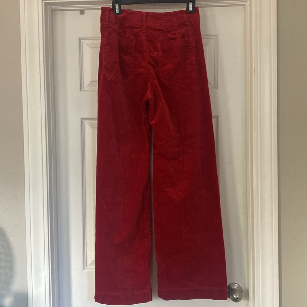 MAEVE Anthropologie Colette Red Corduroy Pants - Picture 7 of 8